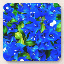Lebhafte Blue Bougainvillea Blume Untersetzer