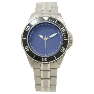 Lebhafte Blue Carbon Fibre wie Print Background Armbanduhr