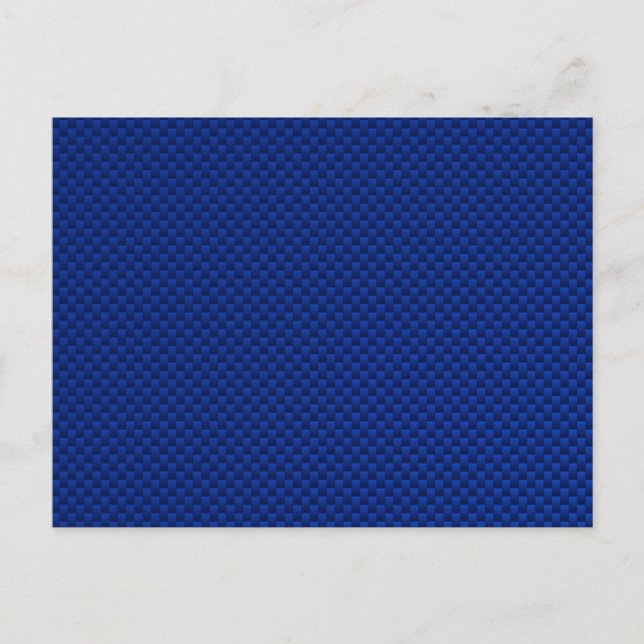 Lebhafte Blue Carbon Fibre wie Print Background Postkarte (Vorderseite)