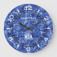 Lebhafte Blue Digital Camouflage Camouflage Dial a