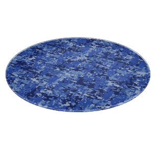 Lebhafte Blue Digital Camouflage Camouflage Textur Schneidebrett