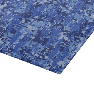 Lebhafte Blue Digital Camouflage Camouflage Textur Schneidebrett