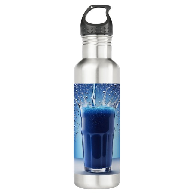 Lebhafte Blue Splash Wasser Flasche Edelstahlflasche (Vorderseite)