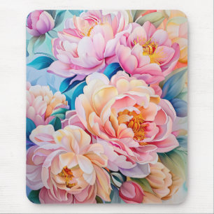 Lebhafte blühende Zwerge in weichem Pastellton Mousepad