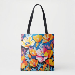 Lebhafte Blume aus Kalifornien Tasche