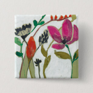 Lebhafte Blume Button