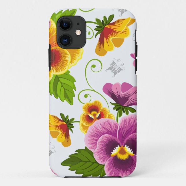 Lebhafte Blume der Pansie Case-Mate iPhone Hülle (Rückseite)