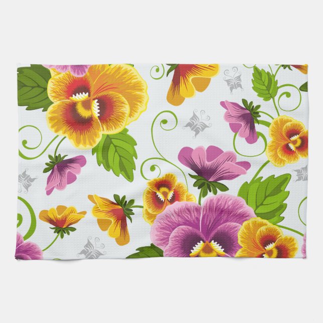 Lebhafte Blume der Pansie Handtuch (Horizontal)