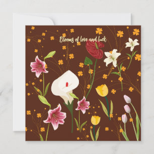 Lebhafte Blume Einladung