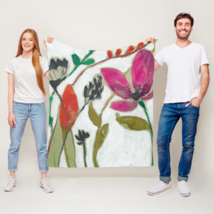 Lebhafte Blume Fleecedecke