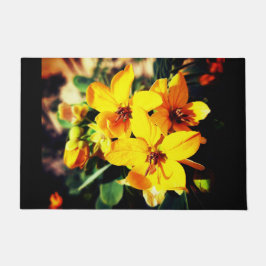 Lebhafte Blume Fußmatte