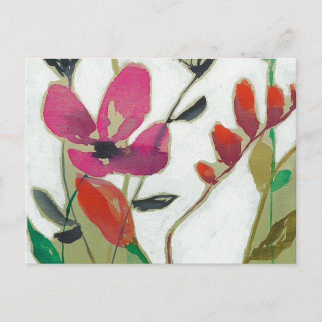 Lebhafte Blume I Postkarte (Vorderseite)