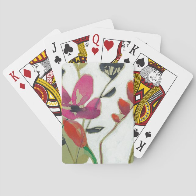 Lebhafte Blume I Spielkarten (Rückseite)