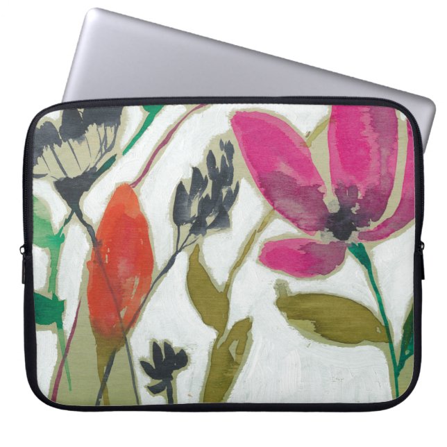 Lebhafte Blume Laptopschutzhülle (Vorderseite)