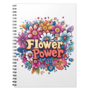 Lebhafte Blume Power Design mit farbenprächtigen B Notizblock