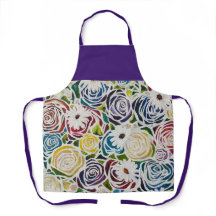 Lebhafte Blume Rose Bouquet Schürze