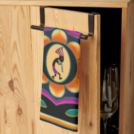 Lebhafte Blume Southwestern Kokopelli Geschirrtuch