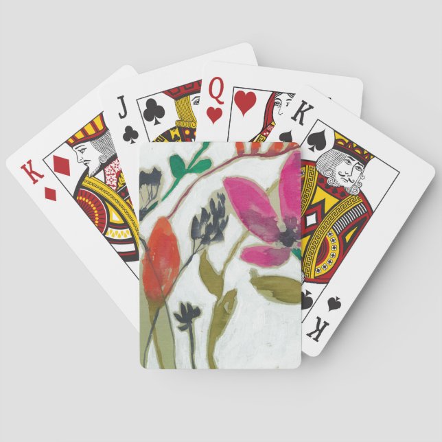 Lebhafte Blume Spielkarten (Rückseite)