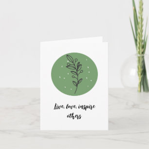 Lebhafte Blumenlinie Zeichnend leere Inspo-Meldung Karte