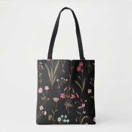 Lebhafte Blumenmedaille im dunklen Hintergrund Tasche