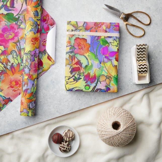 Lebhafte Blüte Geschenkpapier (Kunsthandwerk)