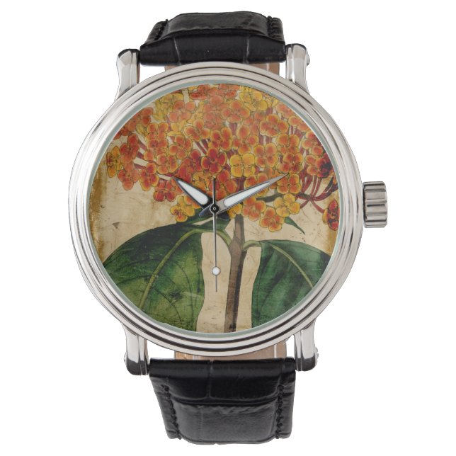 Lebhafte Blüte I Armbanduhr (Vorderseite)