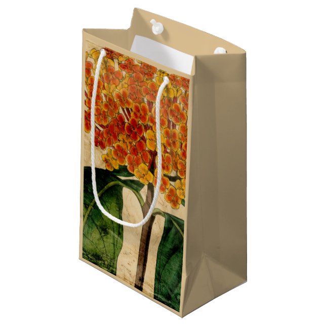Lebhafte Blüte I Kleine Geschenktüte (Vorderseite Schrägansicht)