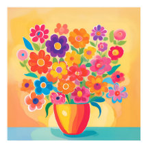 Lebhafte Blüten in Einfachheit
