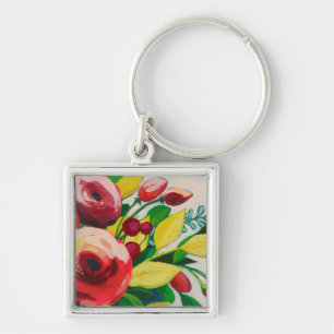Lebhafte Blüten Schlüsselanhänger
