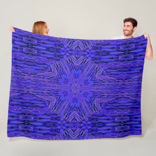 Lebhafte Bohemische blaue Narben Abstrakt gemütlic Fleecedecke