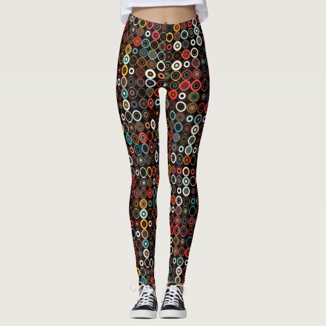 Lebhafte Boho Circles-Leggings Leggings (Vorderseite)