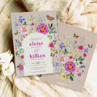 Lebhafte Boho Spring Wildblumen Hochzeit