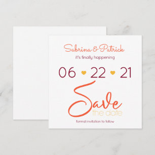 Lebhafte BOHO Toskana Burgundy Coral Save the Date Einladung