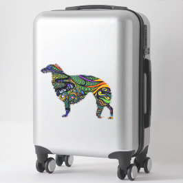 Lebhafte Borzoi Die Vinyl Sticker