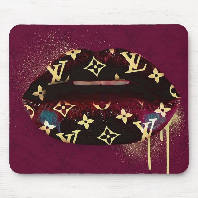 Lebhafte Bougie Lips Mousepad (Vorne)