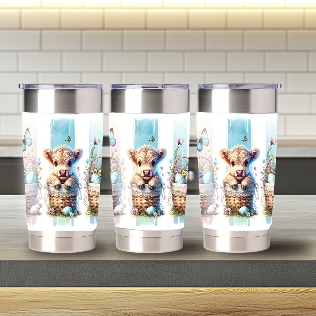 Lebhafte Brushstroke Osterhochland Kuh 20oz Thermobecher (Von Creator hochgeladen)