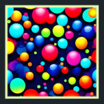 Lebhafte Bubble Pop Art Poster<br><div class="desc">Tauchen Sie ein in eine pulsierende Welt mit spielerischen Blasen. Dieses dynamische Pop-Kunstwerk zeichnet sich durch ein fesselndes Muster bunter Blasen aus,  das ein faszinierendes visuelles Erlebnis schafft (Dieses Design aus KI). Bestellen Sie noch heute und Embrace the Joy of Shopping!</div>