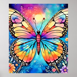 Lebhafte Butterfly Art Poster