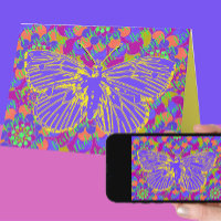 Lebhafte Butterfly und Mod Vintage Blume Geburtsta