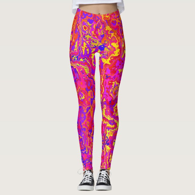 Lebhafte Camouflage Leggings (Vorderseite)