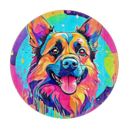 Lebhafte Canine: Happy Puppy Liebe Schneidebrett