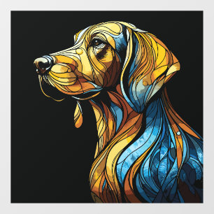 Lebhafte Canine Reverie - Kunstgeflecht aus festem Fensteraufkleber