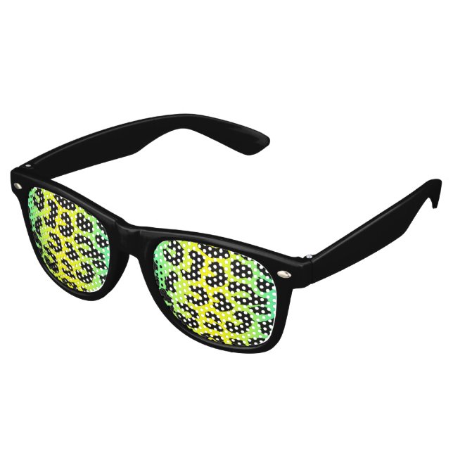 Lebhafte Cheetah Print Sonnenbrille (Schrägansicht)