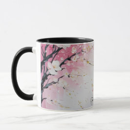 Lebhafte Cherry Blossom Abstrakte Kunst Tasse