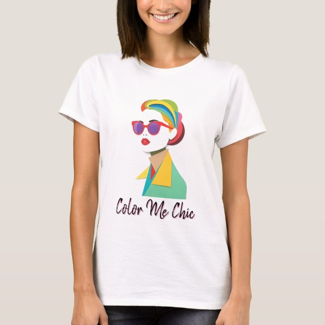Lebhafte Chic-Frau T-Shirt (Vorderseite)