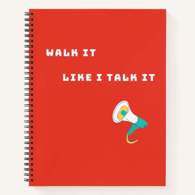 Lebhafte Chic Savage-Quotes für Teen Red Notizbuch (Vorderseite)