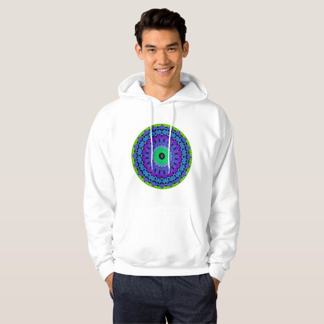 Lebhafte Circle Motive farbenfrohe gepunktete Must Hoodie (Vorne ganz)