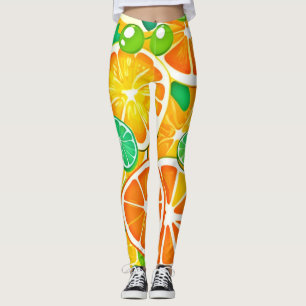 Lebhafte Citrus Medley - Fresh & Juicy Slices Leggings