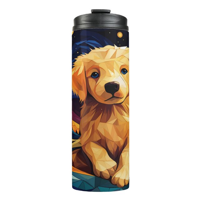 Lebhafte Designs, Hund Thermosbecher (Vorderseite)
