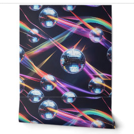 Lebhafte Disco Ball Rainbow Wirbel Peel and Stick Tapete